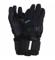 Перчатки сноубордические женские Bern Womens Synthetic Gloves Removable Wristguard Black Womens Synthetic Gloves Removable Wristguard