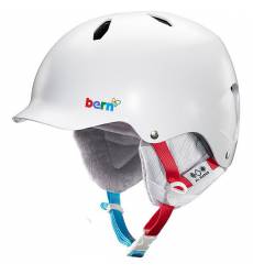 Шлем для сноуборда детский Bern Bandita Satin White Polar Bear/White Cordova Liner Bandita