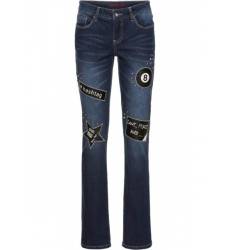 джинсы bonprix Узкие джинсы с нашивками и заклепками