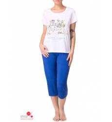 Комплект: футболка, бриджи Primaverina, цвет белый, синий 34660985