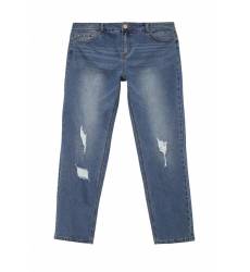 Джинсы LOST INK PLUS STRAIGHT LEG JEAN IN MID WASH WITH RIPS