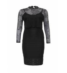 Платье LOST INK CURVE DOUBLE LAYER LACE BODYCON DRESS