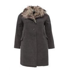 Пальто LOST INK CURVE SWING COAT WITH FUR COLLAR