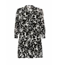 Платье LOST INK CURVE PUSSYBOW SWING DRESS IN SWALLOW PRINT