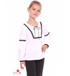 Блуза VidOli для девочки, цвет белый, черный 37032137