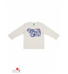 Лонгслив Benetton для мальчика, цвет молочный 37155868