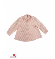 Рубашка Benetton для девочки, цвет розовый 37155884