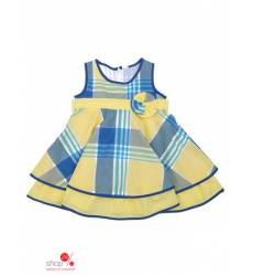 Платье Малинка для девочки, цвет желтый, синий 37256614