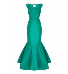 Зеленое шелковое платье с кроем годе Зеленое шелковое платье с кроем годе