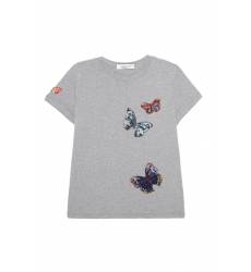 Хлопковая футболка с бабочками Хлопковая футболка с бабочками