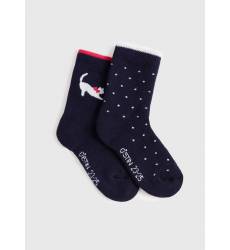 Махровые носки с жаккардом для девочек Махровые носки с жаккардом для девочек