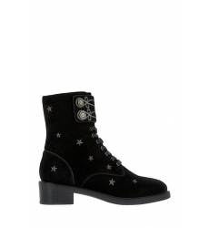 Черные замшевые ботинки с вышивкой Черные замшевые ботинки с вышивкой