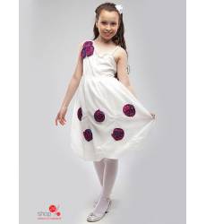 Платье Bonny Billy для девочки, цвет белый, темно-розовый 38067633