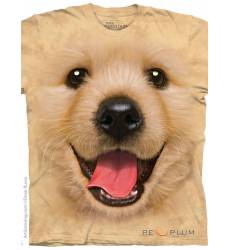 футболка The Mountain Футболка с собакой Big Face GOLDEN RETRIEVER PUPPY