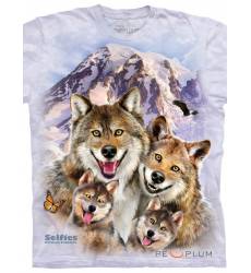 футболка The Mountain Футболка с волком Wolf Selfie
