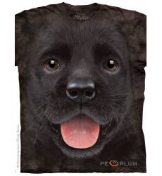 футболка The Mountain Футболка с собакой Big Face BLACK LAB PUPPY