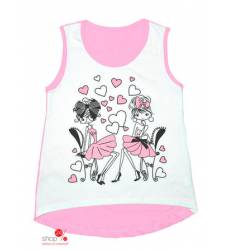 Туника Figaro для девочки, цвет белый, розовый 39084621
