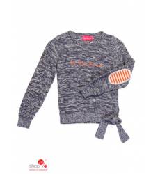 Пуловер Le Petit Marcel для девочки, цвет серый меланж, красный 39085022