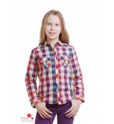 Рубашка Le Petit Marcel для девочки, цвет сиреневый, синий, белый 39085846