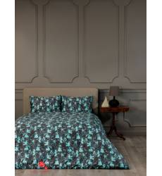 Комплект постельного белья 1,5-спальный Classic by T., цвет бирюзовый, черный 39101999