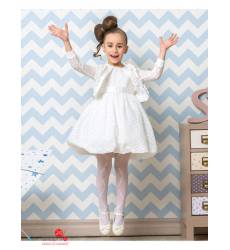 Комплект (платье, жакет) Perlitta для девочки, цвет белый 39102091