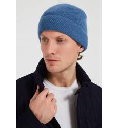 шапка Canali Голубая шапка из кашемира