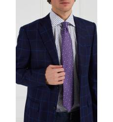 галстук Canali Шелковый галстук фиолетового цвета
