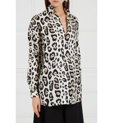 блузка ADOLFO DOMINGUEZ Шелковая блузка с леопардовым принтом