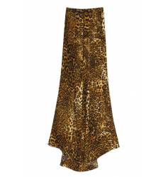 юбка Tzipporah Шелковая юбка в пол с леопардовым принтом
