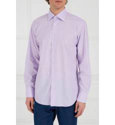 рубашка Canali Фиолетовая сорочка из хлопка