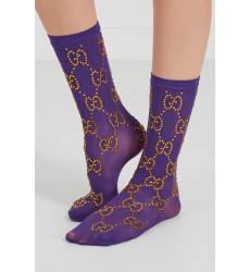 носки Gucci Фиолетовые носки с кристаллами