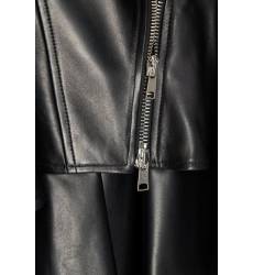 куртка Alexander McQueen Кожаная куртка с асимметричной баской