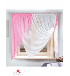 Комплект штор Zlata Korunka, цвет белый, розовый 39944687