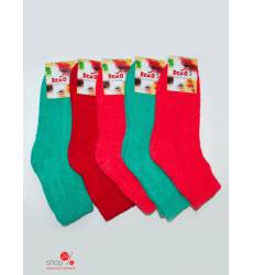 Комплект носков, 5 пар Ecko для девочки, цвет зеленый, коралловый, красный 39944902