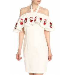 Платье с воланом по горловине CAVO Платья и сарафаны мини (короткие)