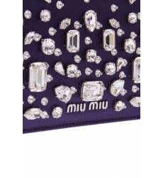 клатч Miu Miu Клатч из сатина с кристаллами