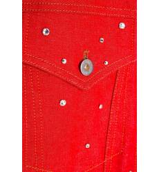 куртка Miu Miu Красная куртка с кристаллами