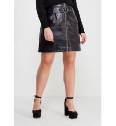 Юбка кожаная LOST INK PLUS MINI SKIRT WITH BUCKLE FRONT IN PU