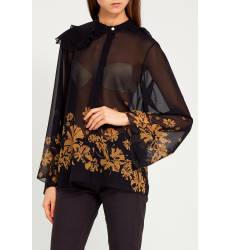блузка Chapurin Черная блузка с цветами