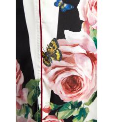брюки Dolce&Gabbana Шелковые брюки с принтом