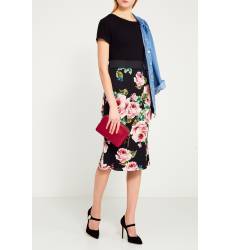 юбка Dolce&Gabbana Шелковая юбка-карандаш с цветами