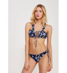 Лиф LOST INK BUTTERFLY LACE UP BIKINI TOP