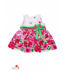 Платье Малинка для девочки, цвет белый, розовый 41213968