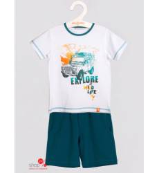 Комплект (футболка, шорты) PlayToday для мальчика, цвет белый, бирюзовый 41643046