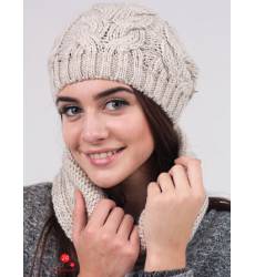 Комплект: шапка, шарф Bakhur, цвет бежевый 41643120