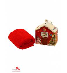 Полотенце махровое Collorista Новогодний домик, 30*30 см Collorista, цвет красный 41643474