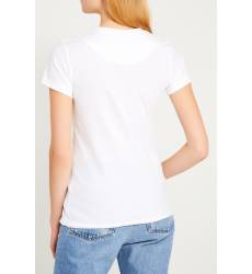 Белая футболка с круглым вырезом Белая футболка с круглым вырезом