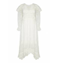 миди-платье Zimmermann Шелковое платье с драпировками