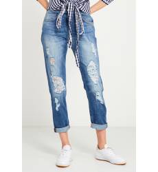 джинсы ELISABETTA FRANCHI Потертые джинсы с разрывами
