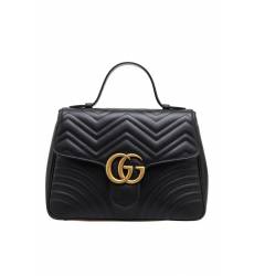 сумка Gucci Черная кожаная сумка GG Marmont